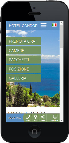 Hotel Condor - Sito web mobile