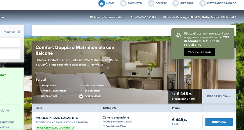 Personalizzare sito web hotel Personalizzazione predittiva Nozio THN