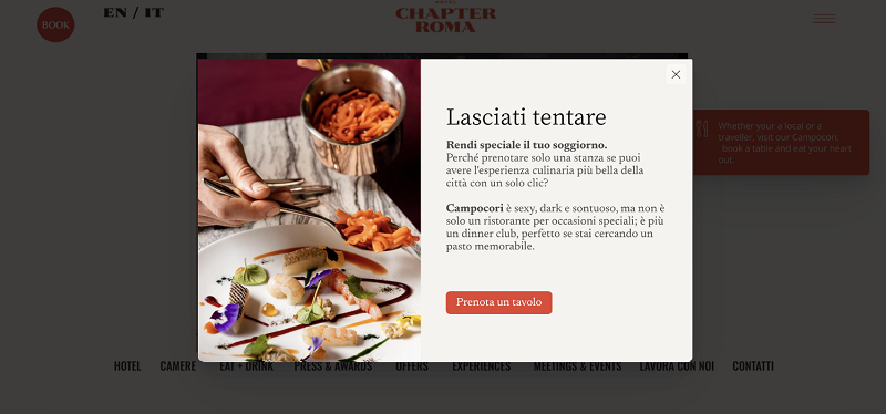 Personalizzare sito web hotel Servizi accessori Nozio THN