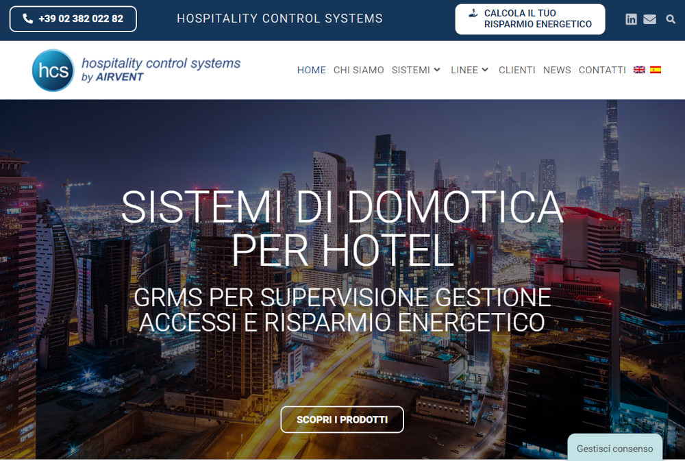 Azienda specializzata in sistemi di domotica per hotel e automazione camere