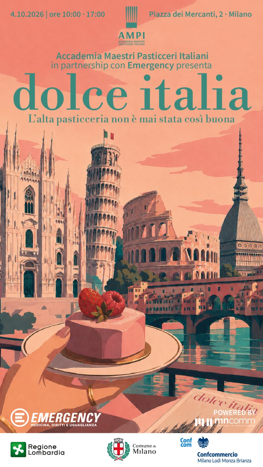 AMPI Porta 16 Dolci Regionali a Milano per Evento Benefico a Favore di EMERGENCY il 4 Ottobre 2026