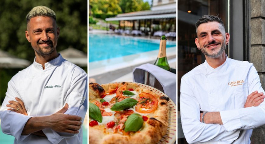 Mattia Nesi e Simone Nicolosi ospiti a Villa Cora per cena esclusiva "Pizza & Champagne" il 2 settembre