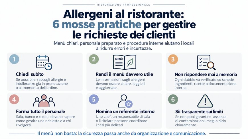 Un menù chiaro e personale formato sono essenziali per gestire efficacemente le allergie nella ristorazione