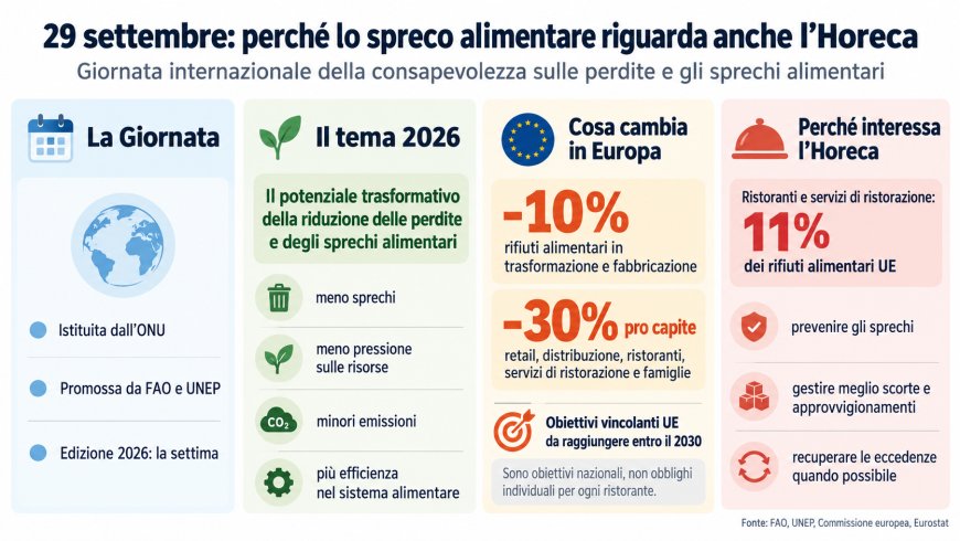 Spreco alimentare, il 29 settembre la Giornata ONU e la sfida UE al 2030