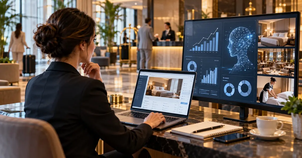 L'intelligenza artificiale nei hotel migliora decisioni e attività ripetitive, con focus su revenue e marketing entro il 2027.